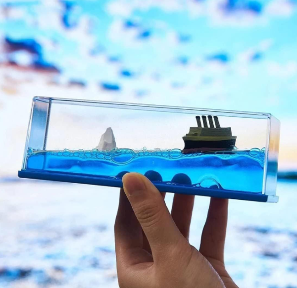 Car Interior Dashboard Decoration Floating Water Cruiser Ship